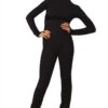 IceDress - Figure Skating Training Overalls -Style (Black With Velvet)