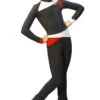 IceDress - Figure Skating Training Overalls - Skating (Dark Grey, Red And White )