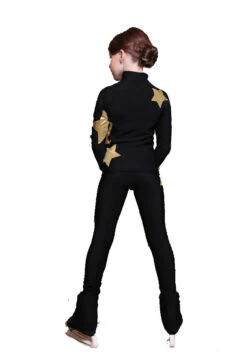 IceDress Figure Skating Jacket - Thermal - Star Sky (Black With Gold) -DUMBA Clothing Shop 0dc16d242692 36457 72846.1601498547