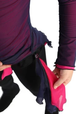 IceDress - Thermal Figure Skating Outfit "Gravity" - Mesh Top And Pants (Fuchsia/Blue And Black) -DUMBA Clothing Shop 10.1672312516 45441.1672314664