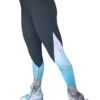 Elite Xpression - High Waist Black Legging - Marbled Turquoise