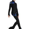 IceDress Figure Skating Pants - Thermal - Star Sky (Black With Cornflower Blue)