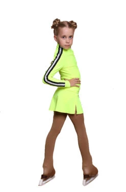 IceDress Figure Skating Skirt - Thermal - Olympus (Lime With Black Lamps) -DUMBA Clothing Shop 1771e2cbc7f6 22053 26812.1601493919