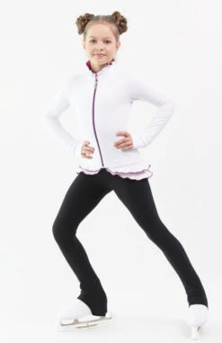 IceDress Figure Skating Jacket - Thermal - Minx (White, Purple, Black)