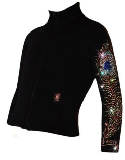 Ice Skating Jacket With "Charming Peacock Feather" Design
