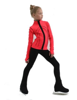 IceDress Figure Skating Jacket - Thermal - Kant (Hot Coral With Black) -DUMBA Clothing Shop 1 83065 27105 51623.1582518129
