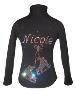 Ice Skating Jacket Personalized With Name And Rhinestone Applique - CJ101