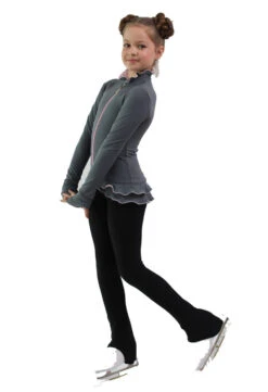 IceDress Figure Skating Jacket - Thermal - Minx (Light Grey, Pink, Black) -DUMBA Clothing Shop 1 99408 79595 34430.1582512328