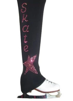 Ice Skating Pants With Pink Crystals " Skate Star" Applique