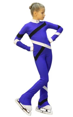 IceDress - Figure Skating Training Overalls - Quad (Cornflower, Black And White) -DUMBA Clothing Shop 1b6c9f9a239f 35081 63041.1582461198