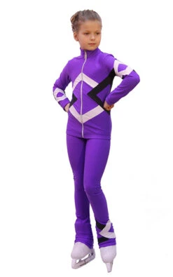 IceDress Figure Skating Outfit - Thermal - Bauer (Purple, Black And White)