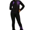 IceDress Figure Skating Thermal Pants -Euler (Black And Purple)