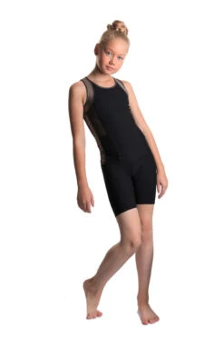 Icedress - Racerback Tank And Shorts (Black And Beige)