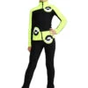 IceDress Figure Skating Jacket - Thermal - Bubble Gum (Black, Fluorescent Lime)