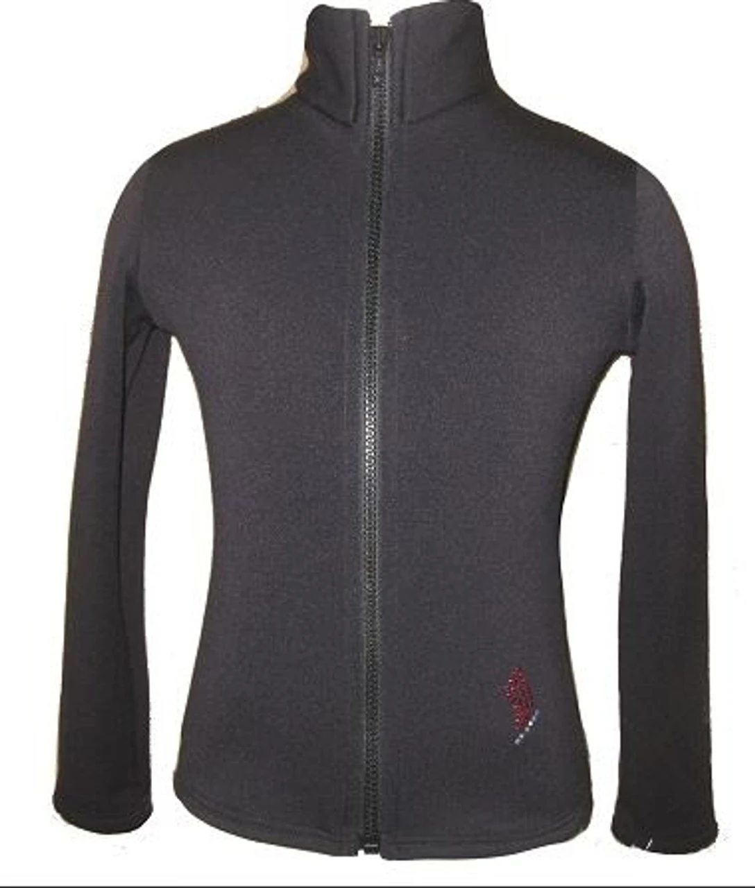 Figure Skating Jacket With " Multi Colors Skating Designs" Rhinestone Applique 2 Figure Skating Jacket With " Multi Colors Skating Designs" Rhinestone Applique - Image 2