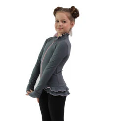 IceDress Figure Skating Jacket - Thermal - Minx (Light Grey, Pink, Black) -DUMBA Clothing Shop 2 57487 35527 98031.1582512329