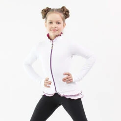 IceDress Figure Skating Jacket - Thermal - Minx (White, Purple, Black) -DUMBA Clothing Shop 2 88765 40888.1582488622