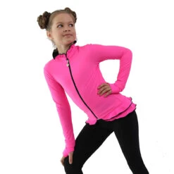 IceDress Figure Skating Jacket - Thermal - Minx (Hot Pink With Black) -DUMBA Clothing Shop 2 96710 97515 20202.1582512290