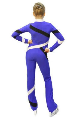 IceDress - Figure Skating Training Overalls - Quad (Cornflower, Black And White) -DUMBA Clothing Shop 2a45a0dbc270 86220 05911.1582461198