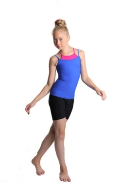 IceDress - Two-color Figure Skating Cami Top (Cornflower And Fuchsia) -DUMBA Clothing Shop 3.1672310470 22303.1672314455