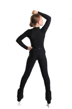 IceDress - High-Waisted Thermal Figure Skating Legging With Criss Cross Lace Design (Black) -DUMBA Clothing Shop 3.1672311283 99694.1672314573