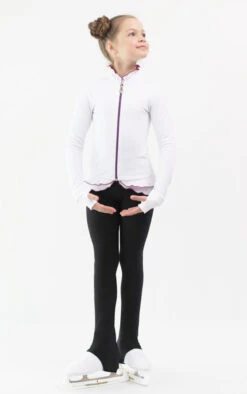 IceDress Figure Skating Jacket - Thermal - Minx (White, Purple, Black) -DUMBA Clothing Shop 3 13215 09025 91647.1582521386