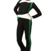 IceDress - Figure Skating Training Overalls - Skating (Black, Green And White)