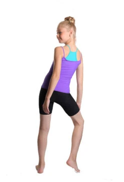 IceDress - Two-color Figure Skating Cami Top (Purple And Turquoise) -DUMBA Clothing Shop 4.1672310796 62334.1672314491