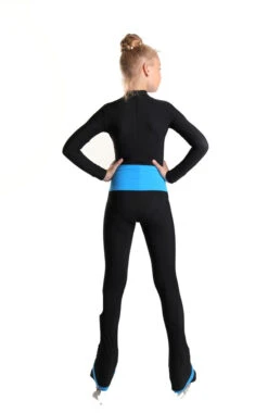 IceDress - High-Waisted Thermal Figure Skating Legging With Wide Band (Black And Blue) -DUMBA Clothing Shop 4.1672311070 51684.1672314536
