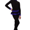 IceDress - Figure Skating Training Overalls - Valley (Black With Cornflower)