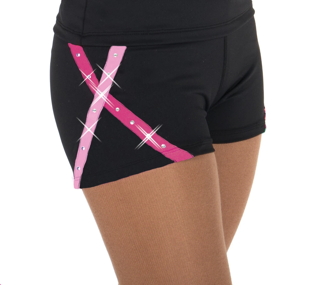 456 X-Bling Ice Skating Shorts Pink 1 456 X-Bling Ice Skating Shorts Pink