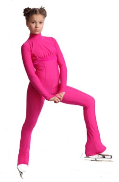 IceDress Figure Skating Overalls - Thermal - Style (Fuchsia With Velvet Trim) -DUMBA Clothing Shop 4633da2a65d4 77772 59930 84055 21363.1582514375