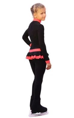 IceDress - Figure Skating Training Overalls - Valley (Black With Coral) -DUMBA Clothing Shop 49387107696d 85015 11126.1582441340