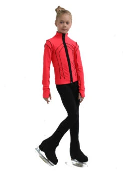 IceDress Figure Skating Jacket - Thermal - Kant (Hot Coral With Black) -DUMBA Clothing Shop 4 98029 33065 69610.1582518130