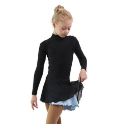 IceDress - Figure Skating Skirts - Harmony (Black With Pearl Blue ) -DUMBA Clothing Shop 4c09dbd300d6 93415 40338 25242.1582513409