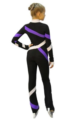 IceDress - Figure Skating Training Overalls - Quad (Black, Purple And White) -DUMBA Clothing Shop 4c9f77bfa942 37184 48361.1582449712