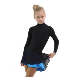 IceDress - Figure Skating Skirts - Harmony (Black With Blue ) -DUMBA Clothing Shop 57cbed75a074 60432 79865 11492.1582511698