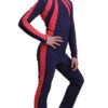IceDress - Figure Skating Training Overalls - Sweetheart (Gray And Coral)