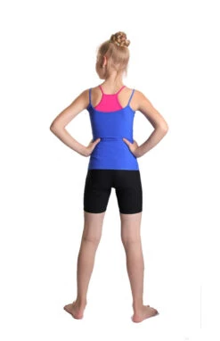 IceDress - Two-color Figure Skating Cami Top (Cornflower And Fuchsia) -DUMBA Clothing Shop 6.1672310471 39425.1672314455