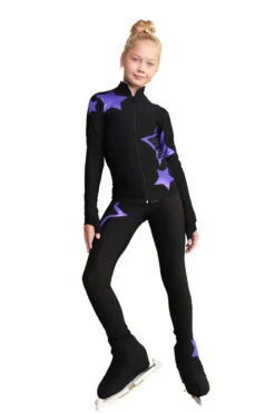 IceDress Figure Skating Jacket - Thermal - Star Sky (Black With Purple) -DUMBA Clothing Shop 6c43b386148b 70831 26672.1601498549