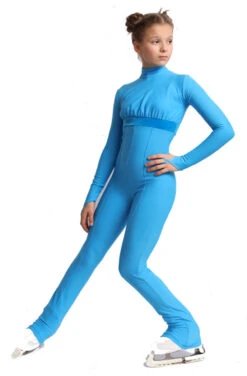 IceDress Figure Skating Overalls - Thermal - Style (Blue With Velvet Trim) -DUMBA Clothing Shop 7bea7b1858e8 06627 38896 54443 84677.1582511438