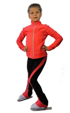 IceDress Figure Skating Thermal Jacket - Drape-3 (Coral)
