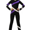 IceDress - Figure Skating Training Overalls - Quad (15% OFF, Size CXS, Black, Purple And White)