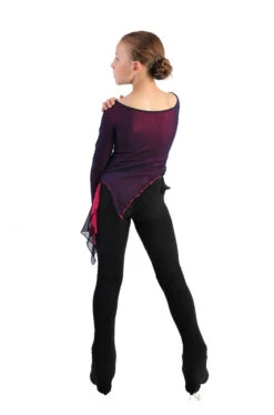 IceDress - Thermal Figure Skating Outfit "Gravity" - Mesh Top And Pants (Fuchsia/Blue And Black) -DUMBA Clothing Shop 9.1672312518 17127.1672314664