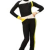 IceDress - Figure Skating Training Overalls - Skating (Black, Yellow And White)