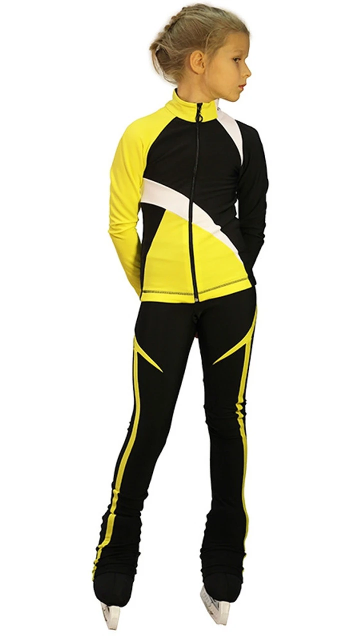 IceDress - IceDress Figure Skating Thermal Jacket - Split (Yellow) 3 IceDress - IceDress Figure Skating Thermal Jacket - Split (Yellow) - Image 3