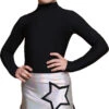 IceDress - Figure Skating Skirts - Neon Sky (Silver With Black)
