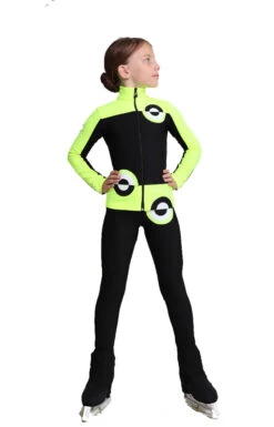 IceDress Figure Skating Jacket - Thermal - Bubble Gum (Black, Fluorescent Lime) -DUMBA Clothing Shop 9b23ef575876 57681 59836.1601498519