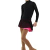 IceDress - Figure Skating Skirts - Harmony (Black With Hot Pink )