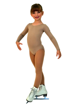 ChloeNoel BL02 Bodywear Long Sleeved Leotard (Nude)